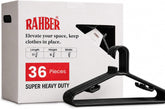 Premium Heavy Duty Plastic Clothes Hangers - Pack of 36 | Space Saving & Non-Slip