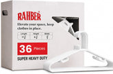 Premium Heavy Duty Plastic Clothes Hangers - Pack of 36 | Space Saving & Non-Slip